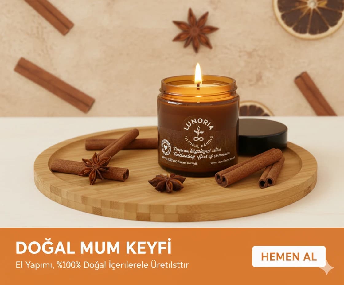 Tarçın Kokulu Doğal Mum